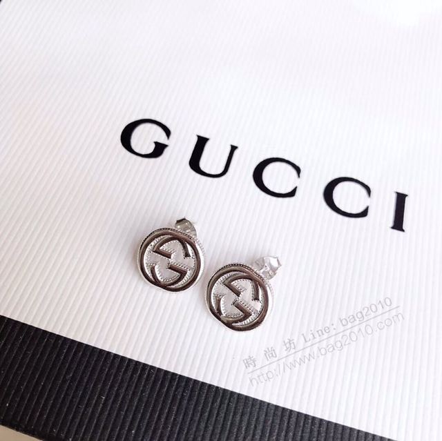 GUCCi飾品 古馳進口s925純銀 Gucci雙G圓耳釘  zgbq1201